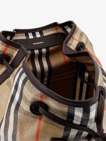 Burberry Men's Highlands Coated Canvas Backpack Beige