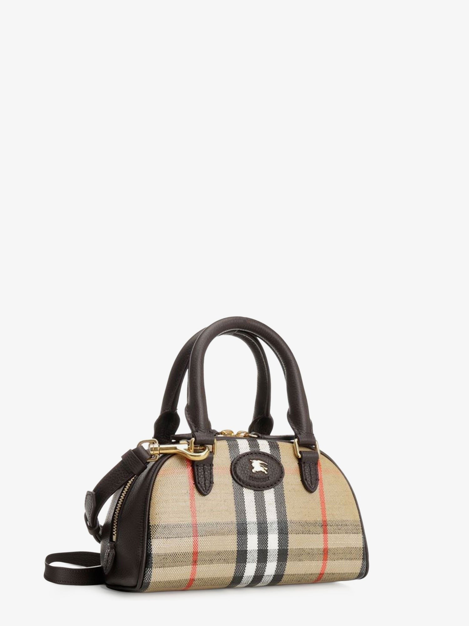 Burberry Women's Highlands Mini Bowling Www Crossbody Bag Beige