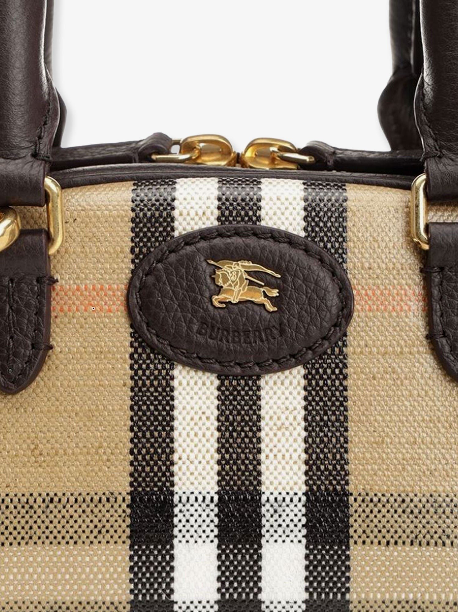Burberry Women's Highlands Mini Bowling Www Crossbody Bag Beige