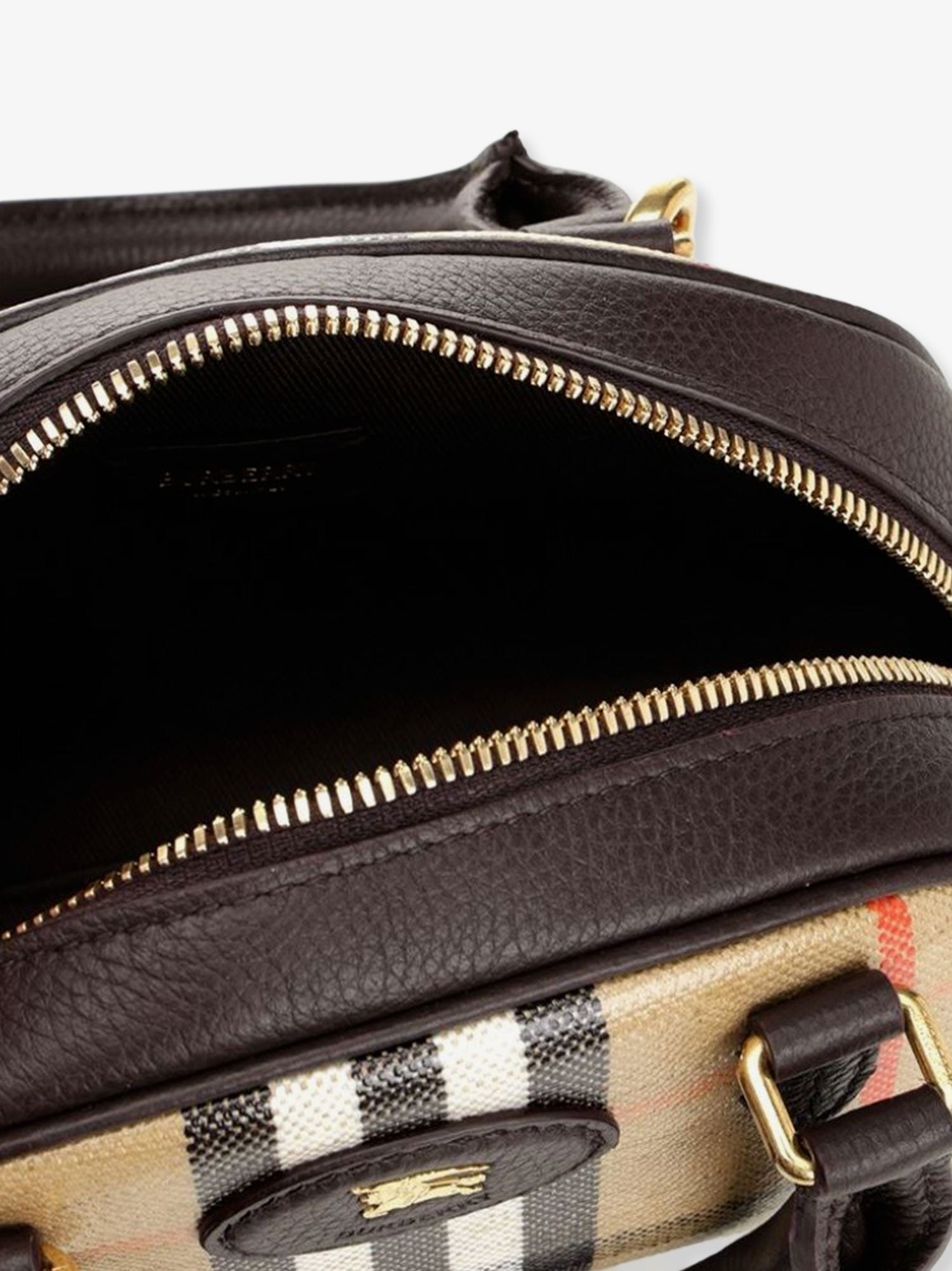 Burberry Women's Highlands Mini Bowling Www Crossbody Bag Beige