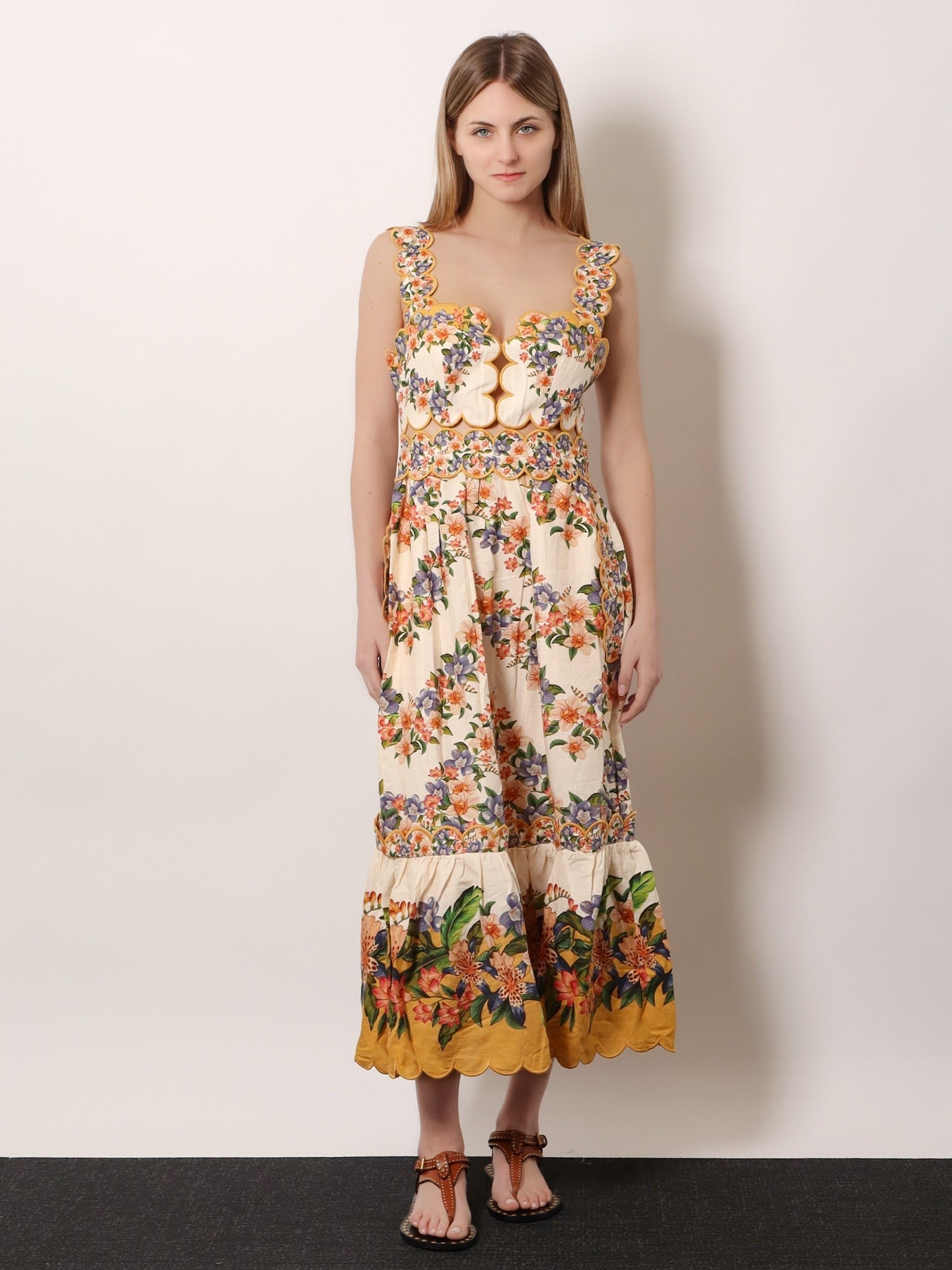 FARM Rio Women's Hilo Multicolor Linen and Viscose Beige