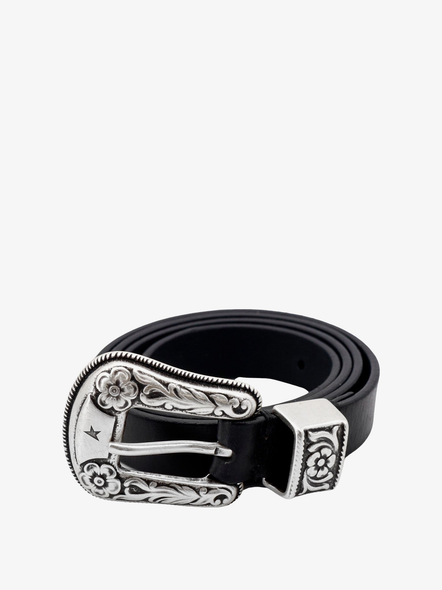 Golden Goose Women's Hip Lace Leather Belt Black