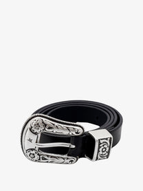 Golden Goose Women's Hip Lace Leather Belt Black