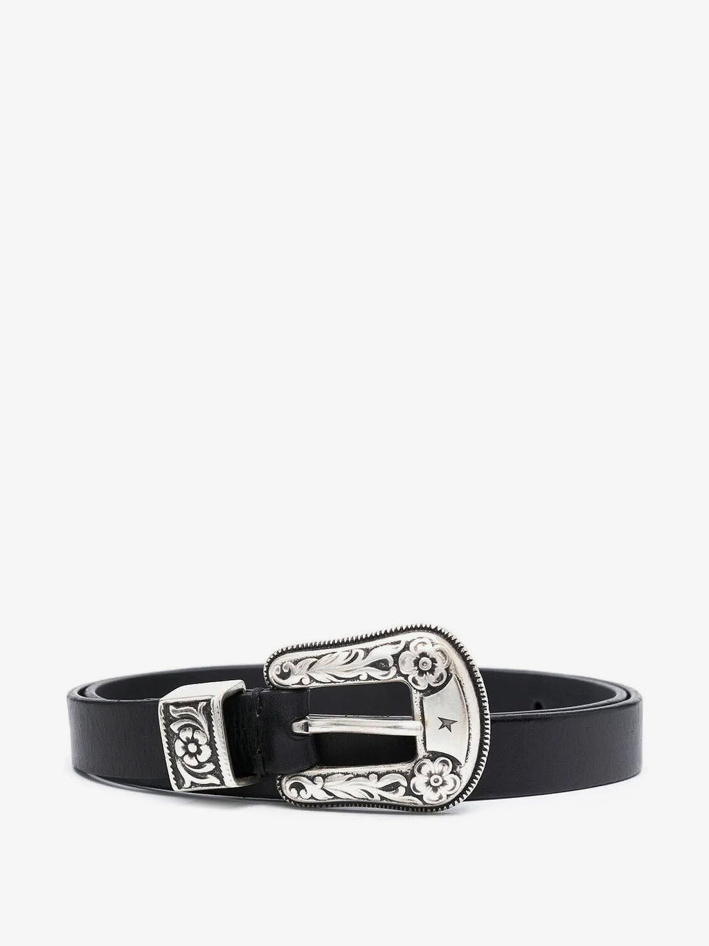 Golden Goose Women's Hip Lace Leather Belt Black