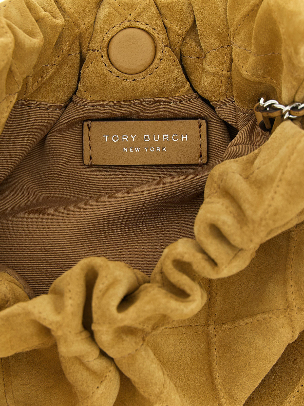 Tory Burch Hobo Mini Fleming Shoulder Bag Beige, view 4