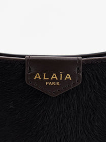 ALAÏA Women's Hobo Pony Skin Handbag Chocolat, view 5