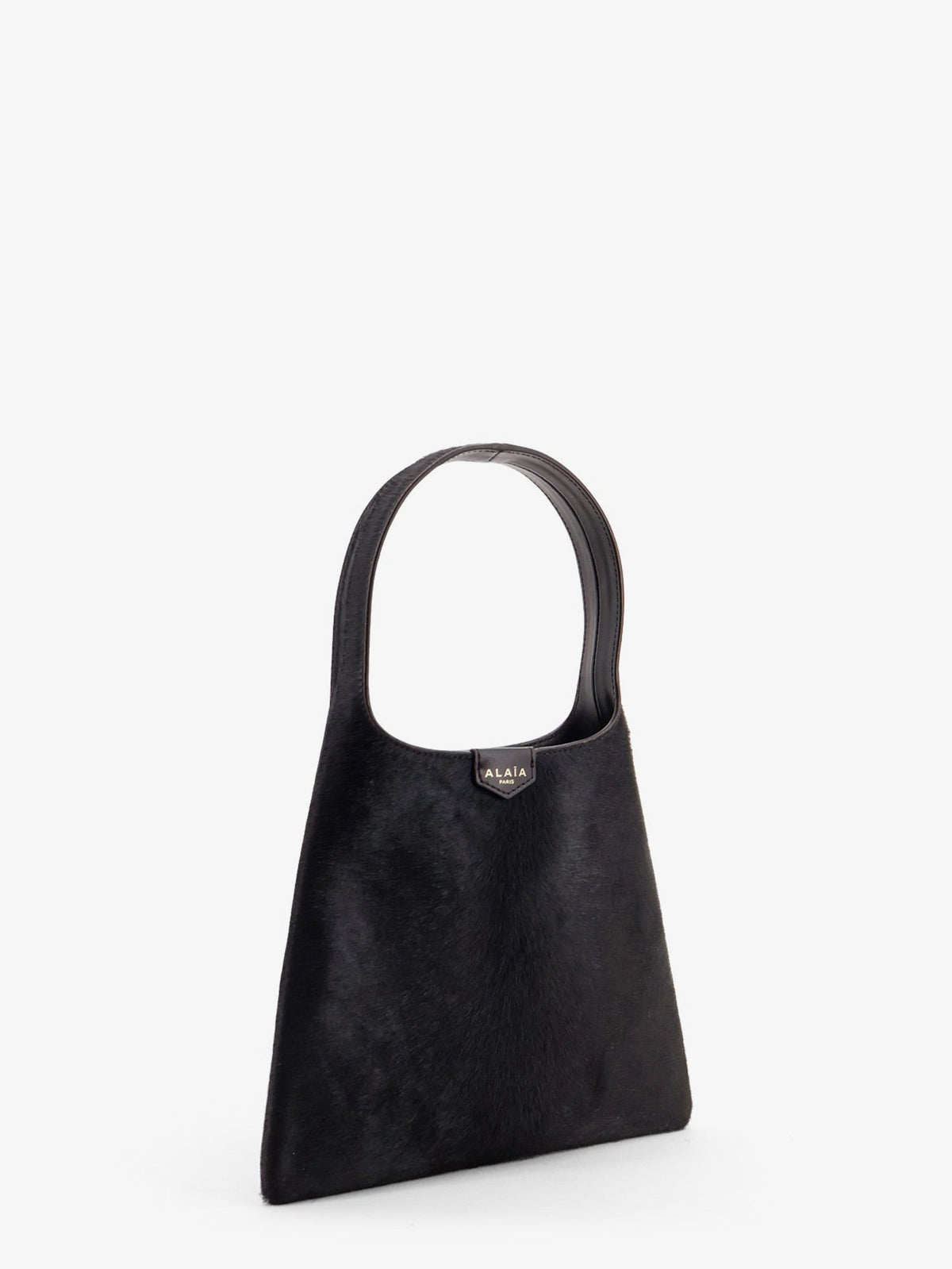 ALAÏA Women's Hobo Pony Skin Handbag Chocolat, view 3