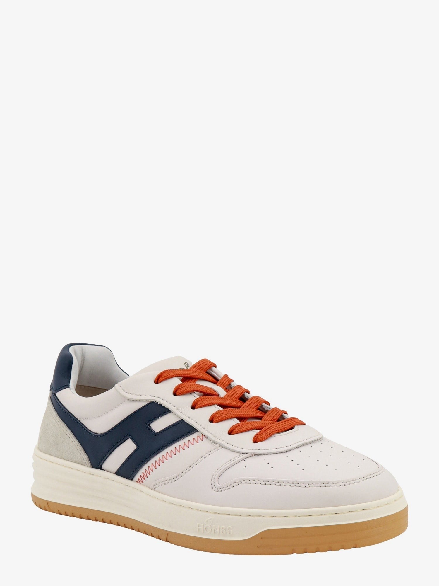 Hogan - Hogan H630 Leather Sneakers With Contrasting Monogram - Men’s Shoes