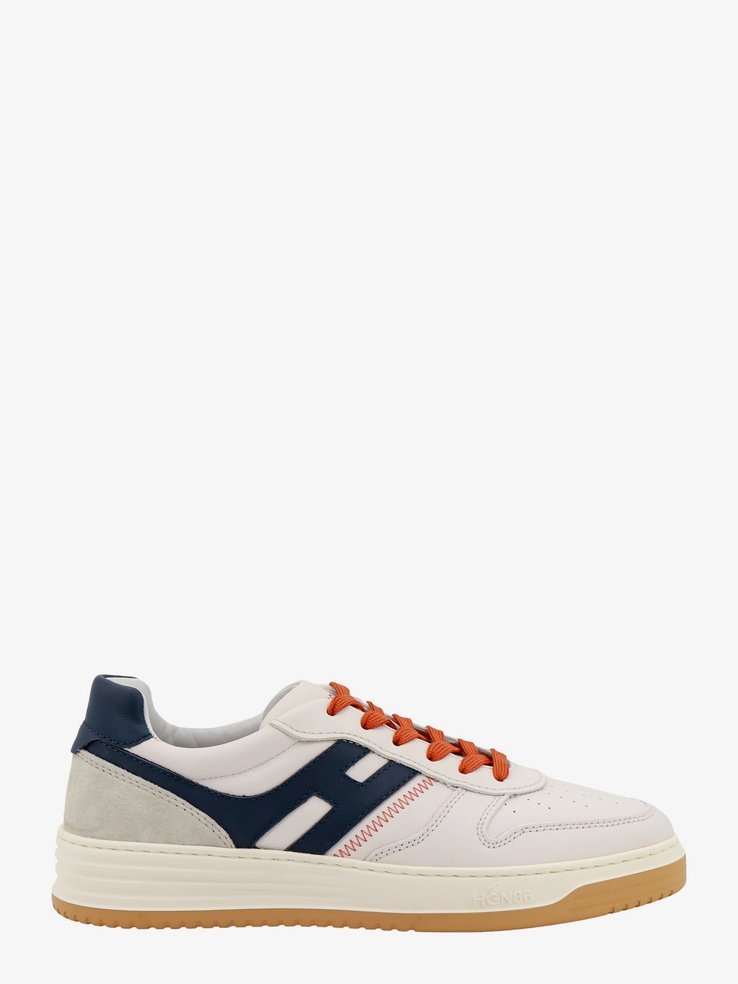 Hogan - Hogan H630 Leather Sneakers With Contrasting Monogram - Men’s Shoes