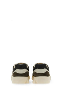 Hogan men’s sneaker grey with black and beige chunky sole featuring suede and mesh details
