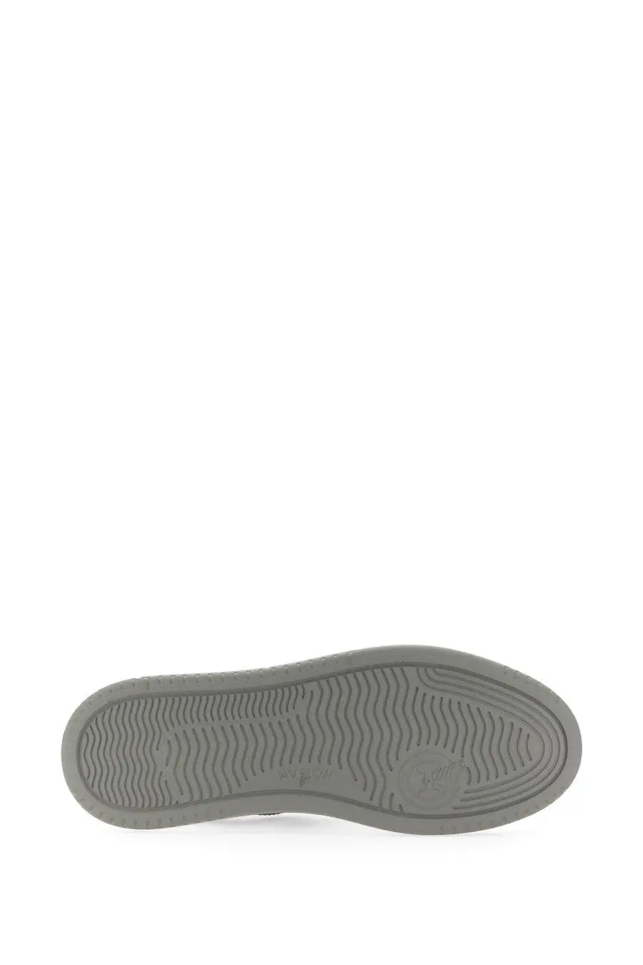 Gray rubber sole with wavy tread pattern and embossed brand logo on hogan men’s sneaker h630 multicolor