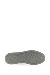 Gray rubber sole with wavy tread pattern and embossed brand logo on hogan men’s sneaker h630 multicolor