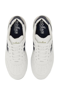 Hogan men’s sneaker H630 white with black accents and perforated detailing for casual wear