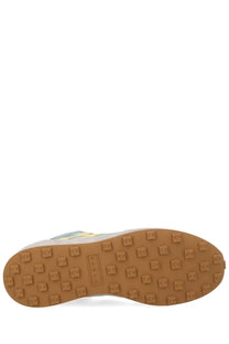 Tan rubber sole with square tread pattern and center brand label on hogan women sneaker athletic multicolor