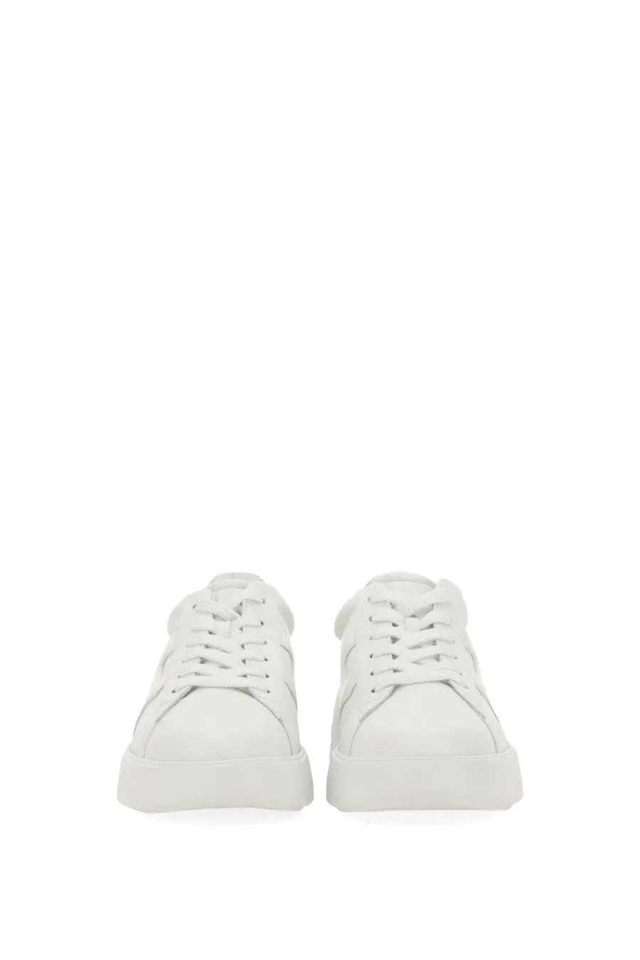 Hogan women’s sneaker rebel multicolor white leather low-top with clean minimalist design and chunky soles