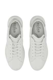 Hogan women’s sneaker rebel multicolor white leather with clean minimalist design and subtle stitching details