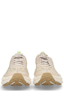 Beige hoka one one unisex mafate speed lite running shoes with textured layered upper and tan rubber outsole