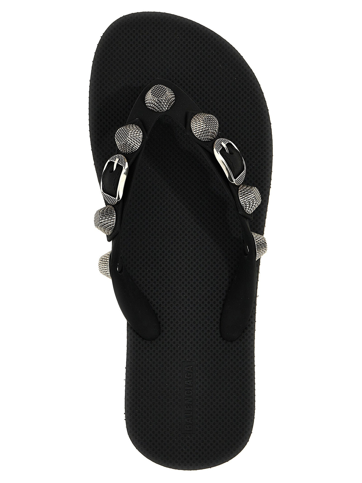 Balenciaga Holiday Capsule Cagole Thong Sandals Black