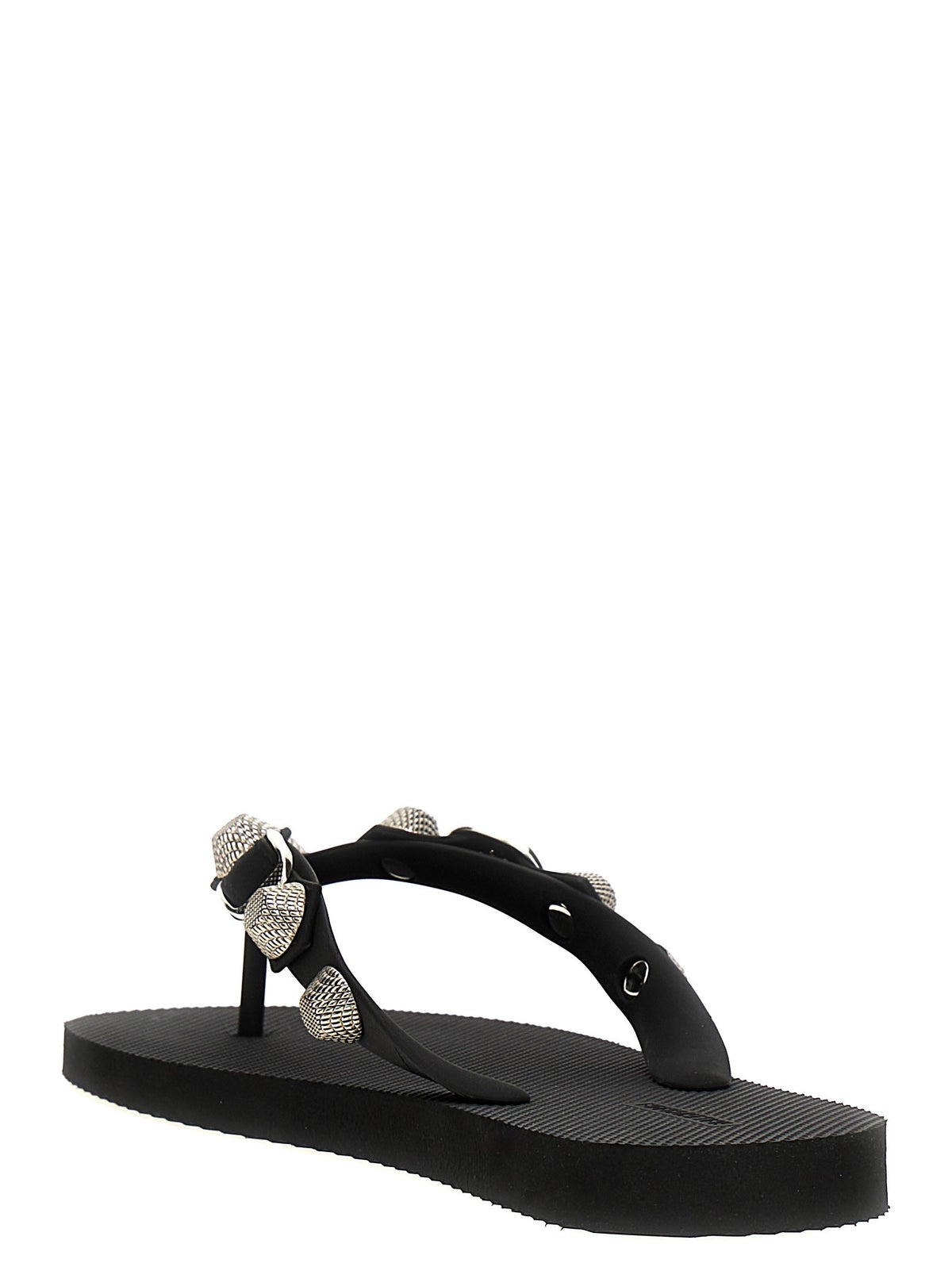 Balenciaga Holiday Capsule Cagole Thong Sandals Black