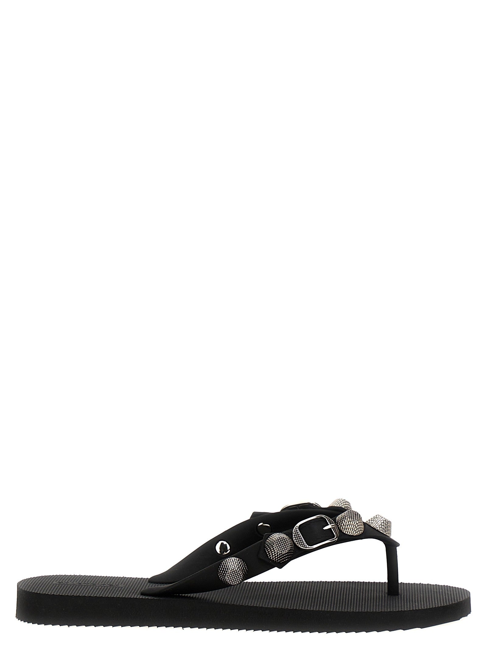 Balenciaga Holiday Capsule Cagole Thong Sandals Black