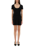courrèges Women's Holistic Contrast Mini Dress Black