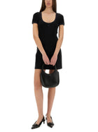 courrèges Women's Holistic Contrast Mini Dress Black, view 2