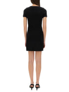 courrèges Women's Holistic Contrast Mini Dress Black, view 3