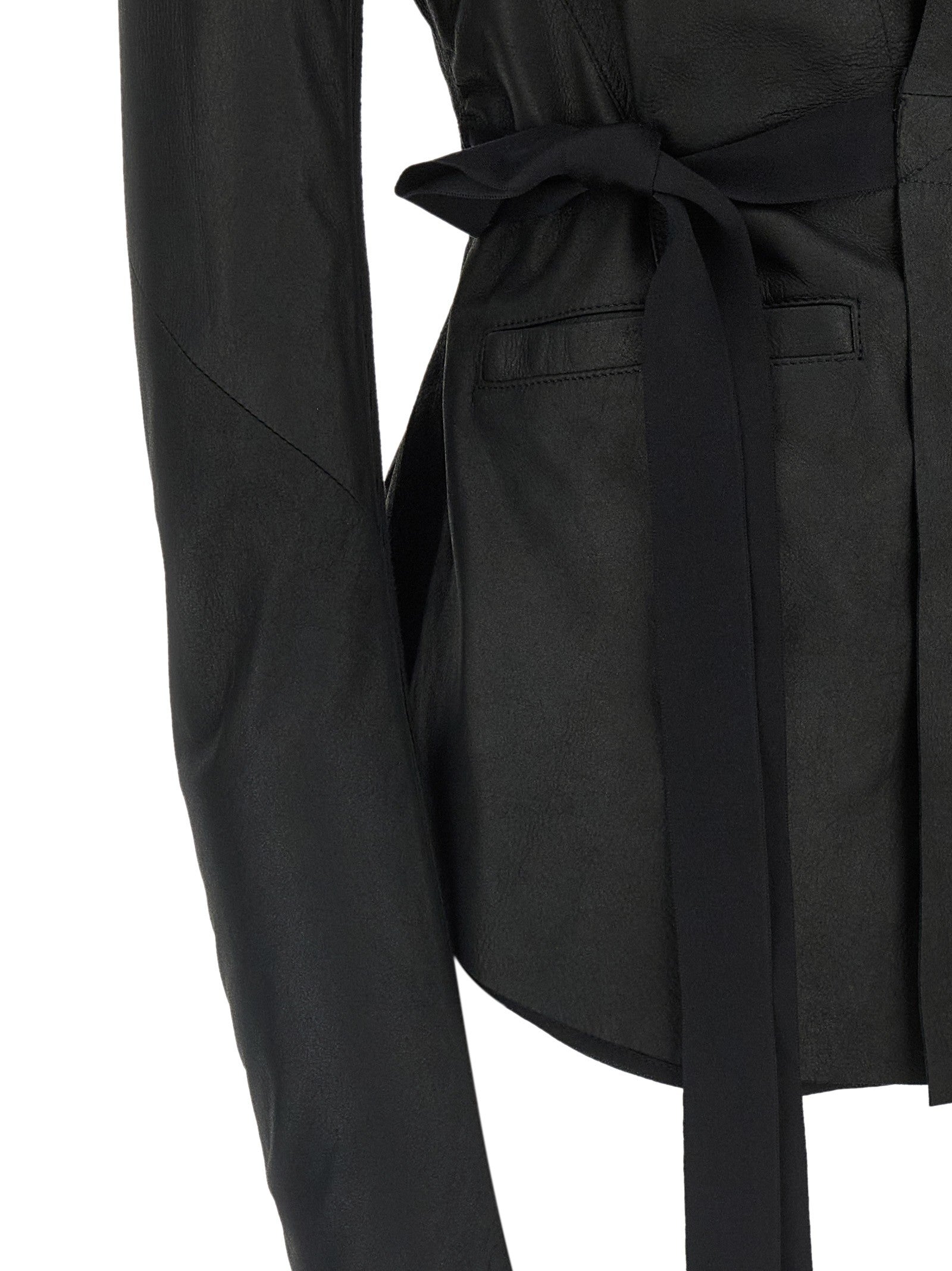 Rick Owens Hollywood Leather Jacket Black