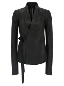 Rick Owens Hollywood Leather Jacket Black