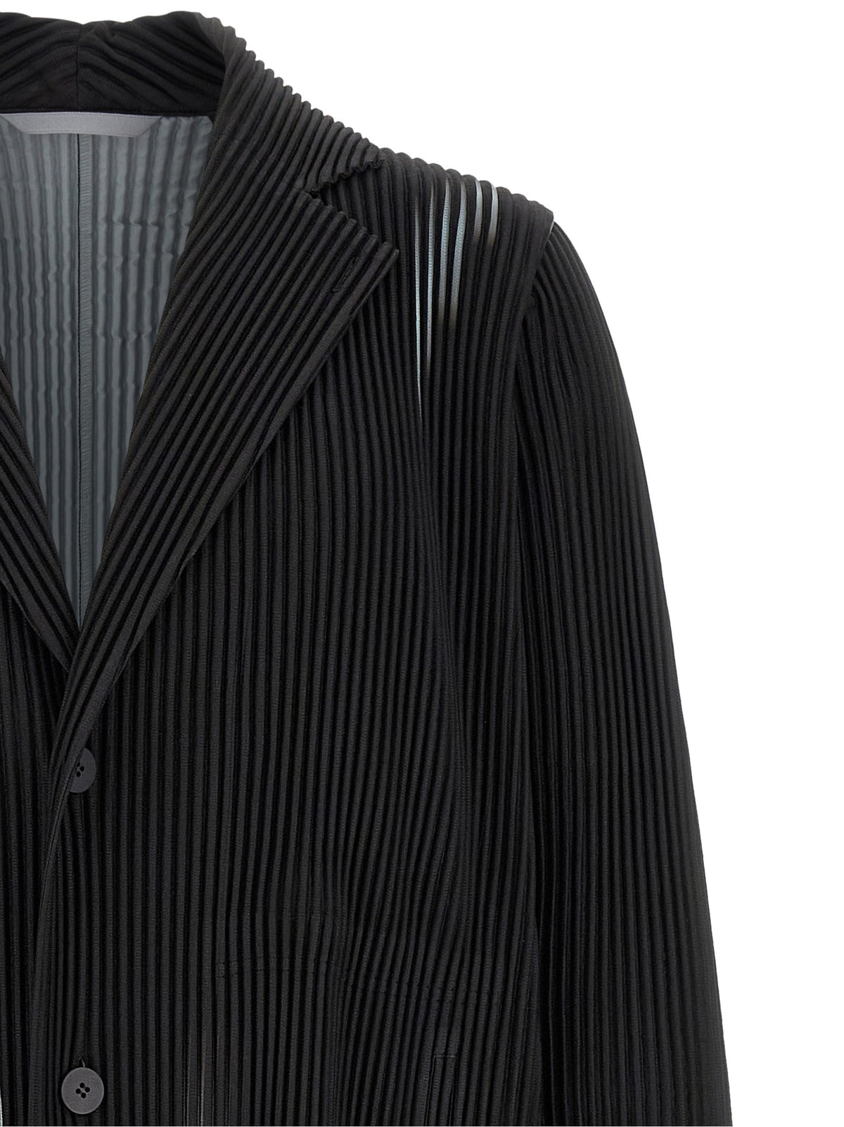 Homme Plissé Issey Miyake Black in the Shadow Coat Black, view 3