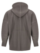 Homme Plissé Issey Miyake Grey Monthlycolors:october Hoodie Grey, view 2