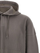Homme Plissé Issey Miyake Grey Monthlycolors:october Hoodie Grey, view 3