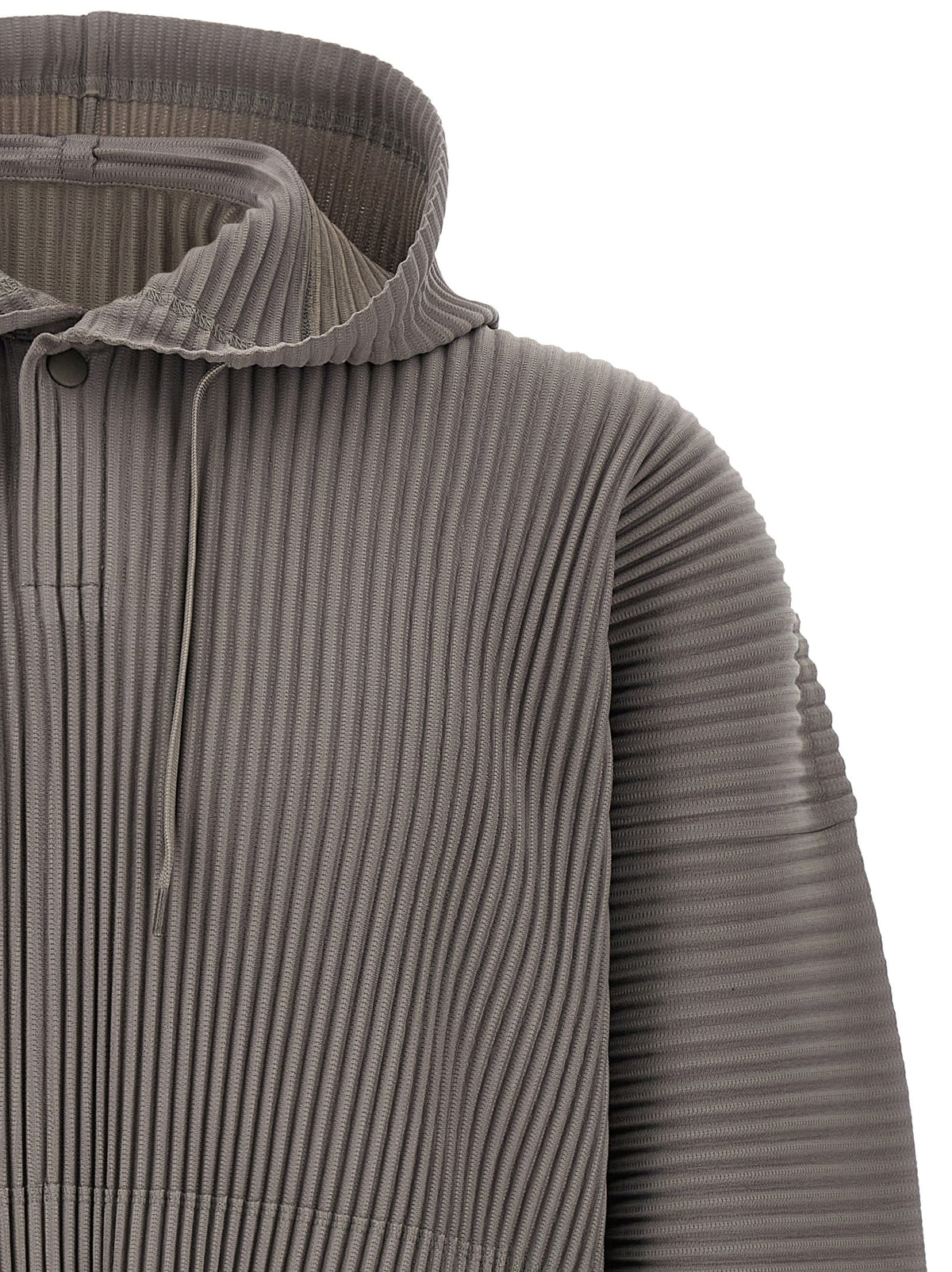 Homme Plissé Issey Miyake Grey Monthlycolors:october Hoodie Grey, view 3