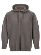 Homme Plissé Issey Miyake Grey Monthlycolors:october Hoodie Grey