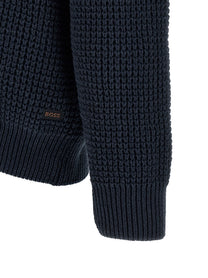 HUGO BOSS Honeycomb Cardigan Blue