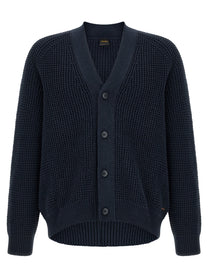 HUGO BOSS Honeycomb Cardigan Blue