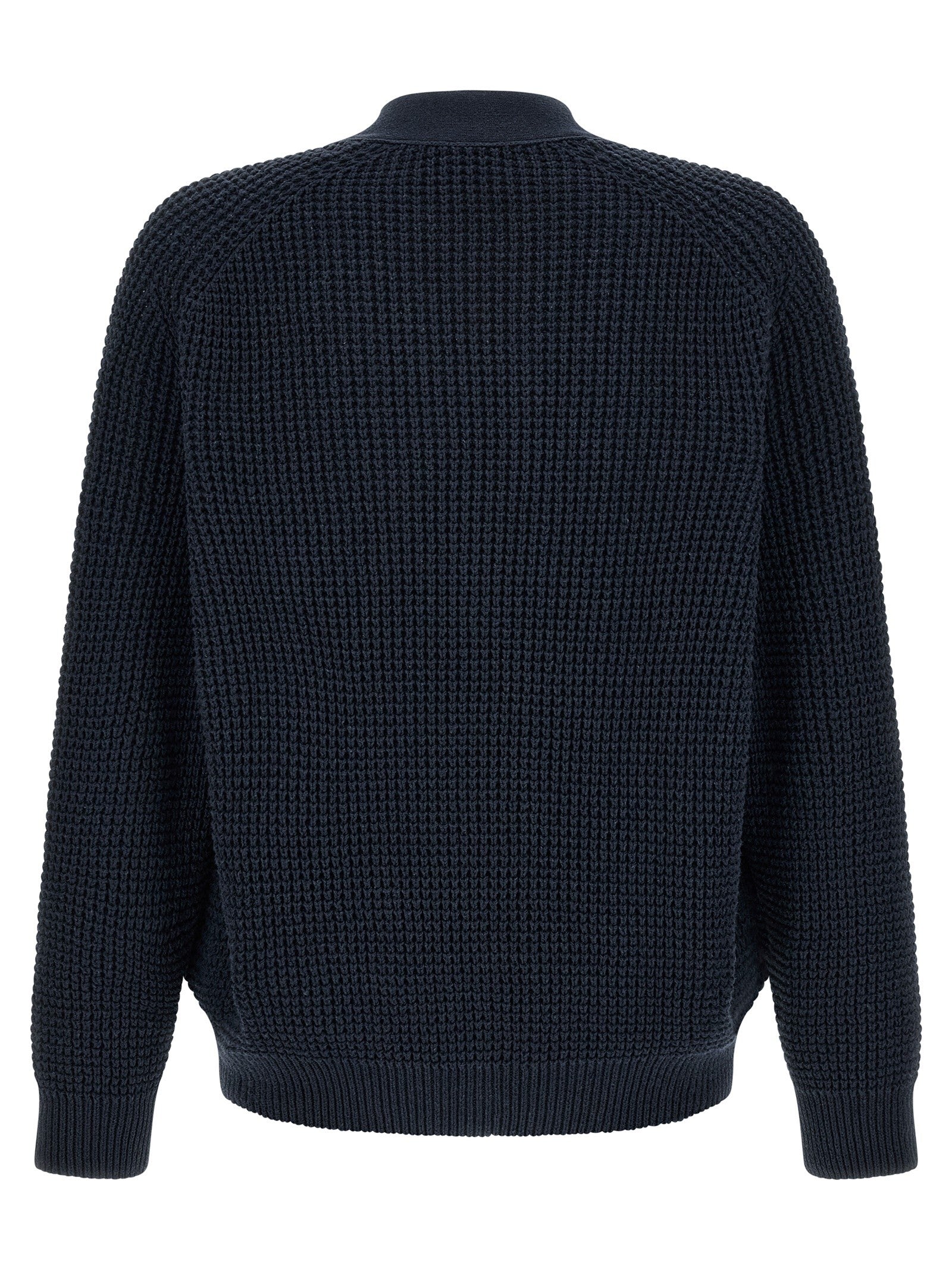 HUGO BOSS Honeycomb Cardigan Blue