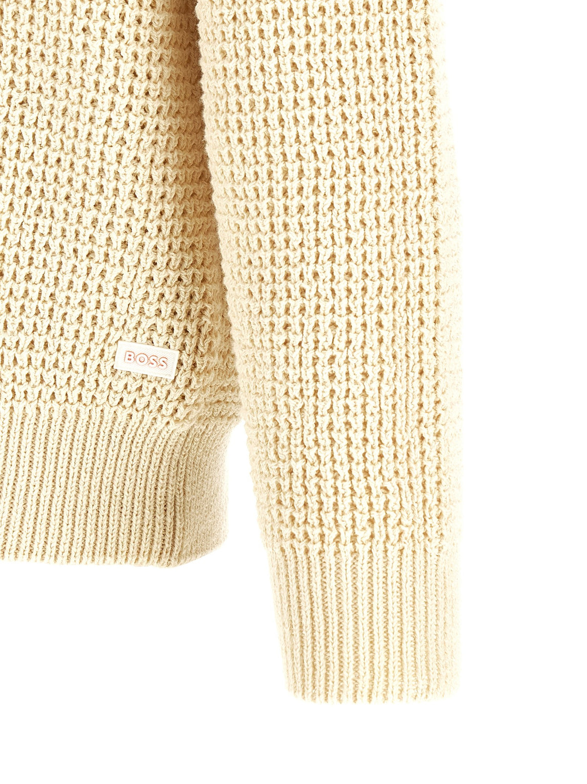 HUGO BOSS Honeycomb Cardigan Beige