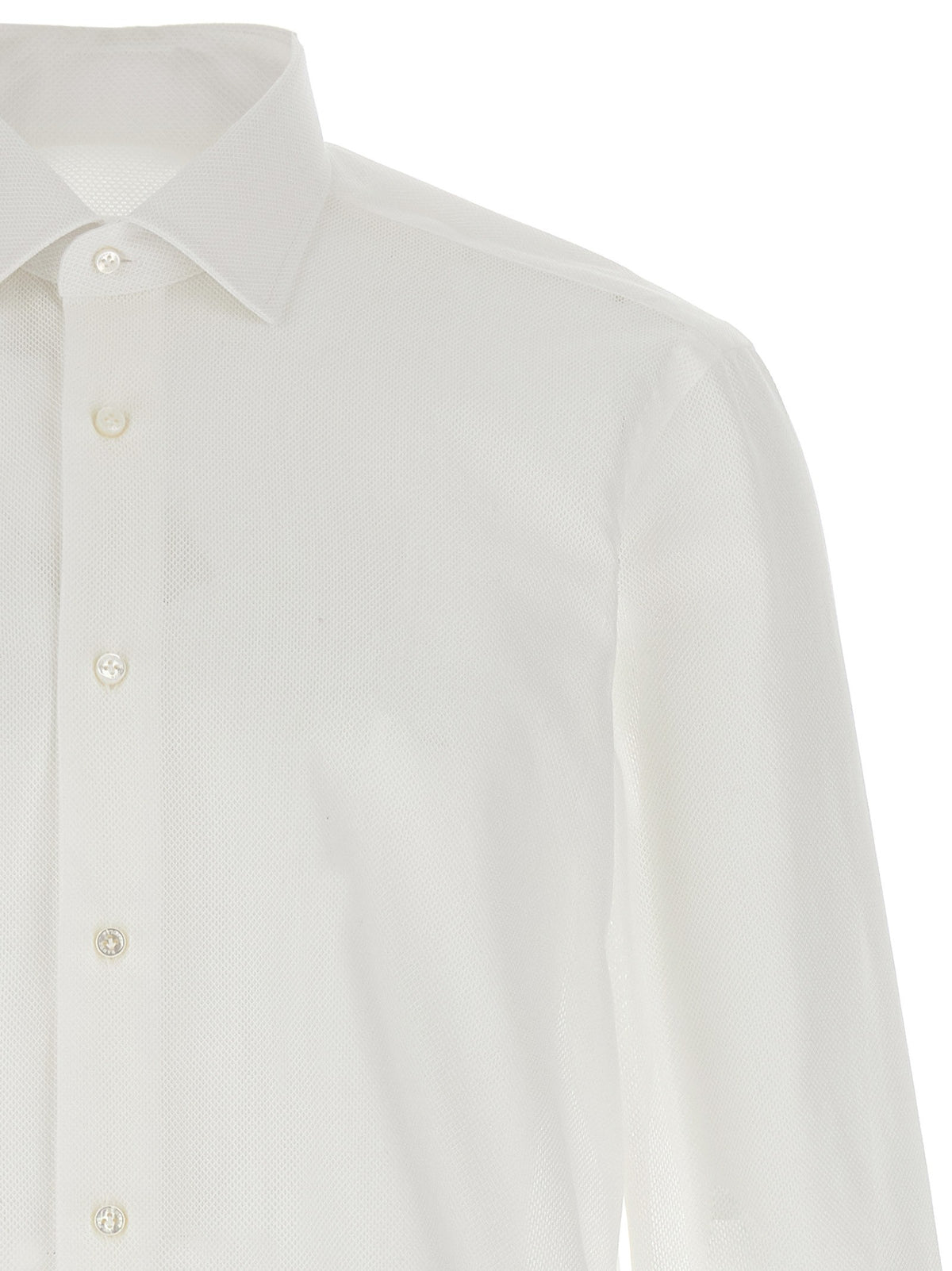 Barba Honeycomb Shirt White