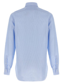 Barba Honeycomb Shirt Blue