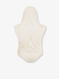 ALAÏA Women's Hooded Body Viscose Top White