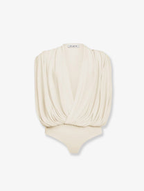 ALAÏA Women's Hooded Body Viscose Top White
