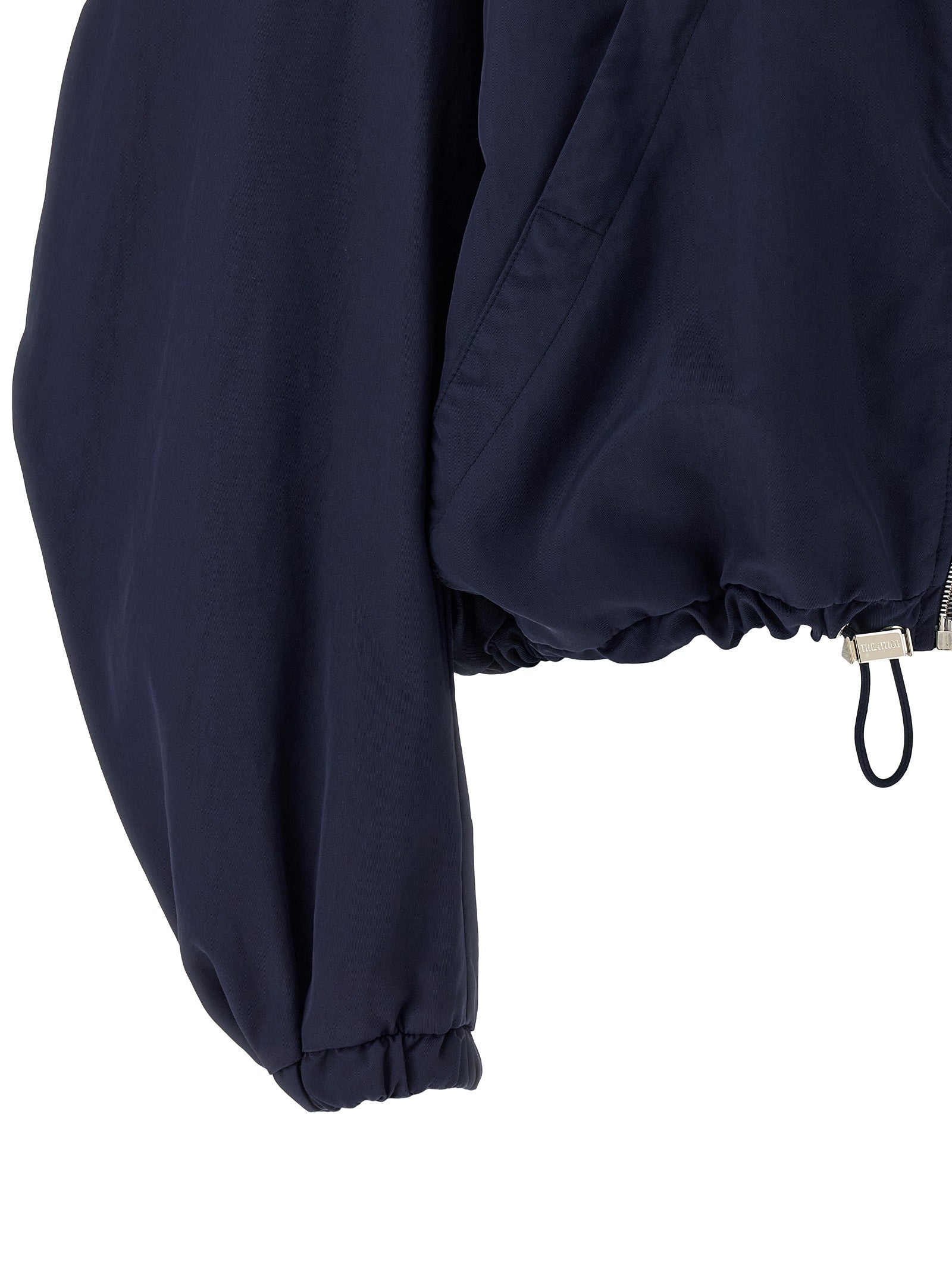 The Attico Hooded Bomber Jacket Blue