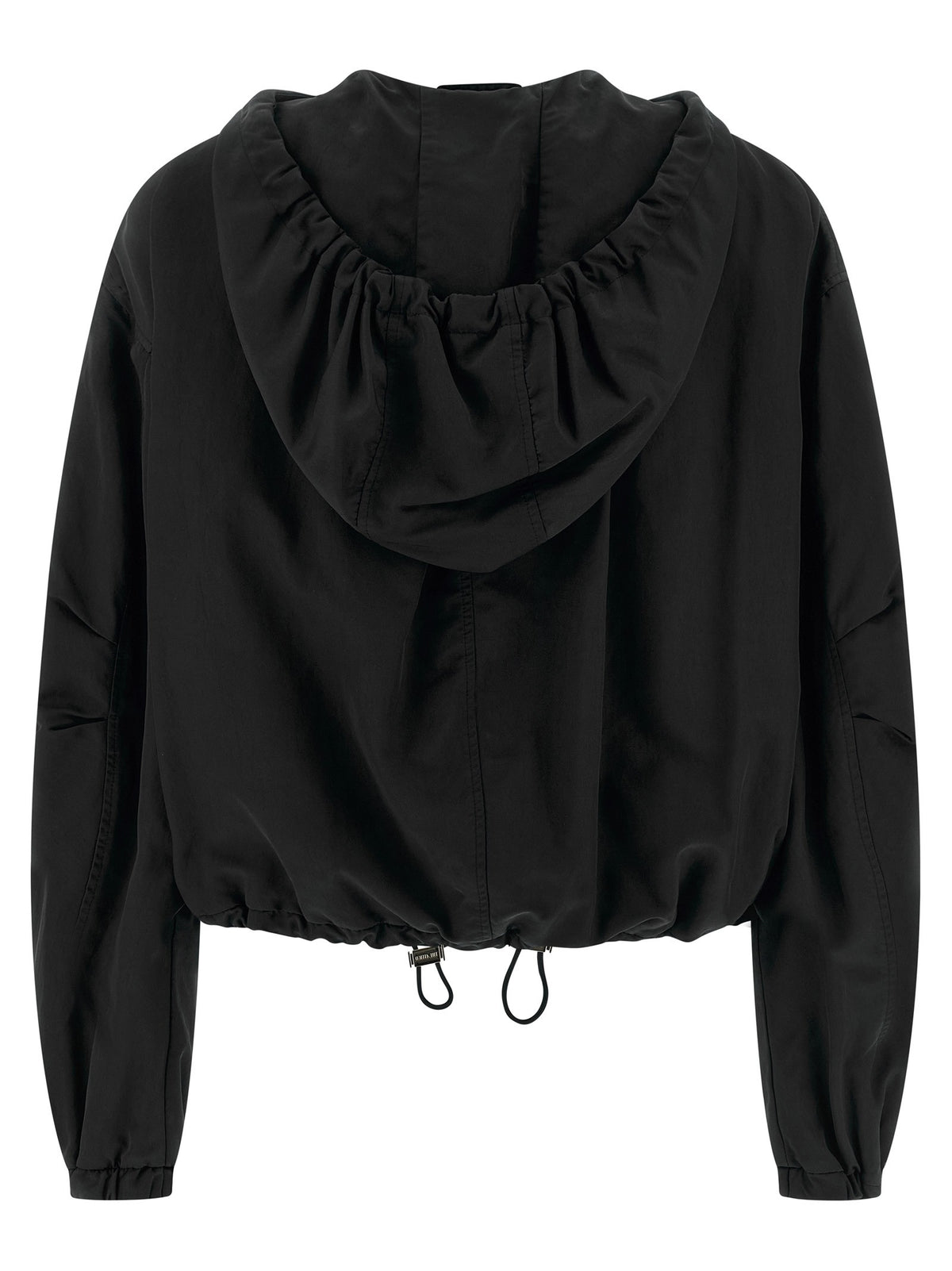 The Attico Hooded Bomber Jacket Black