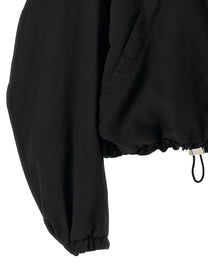 The Attico Hooded Bomber Jacket Black