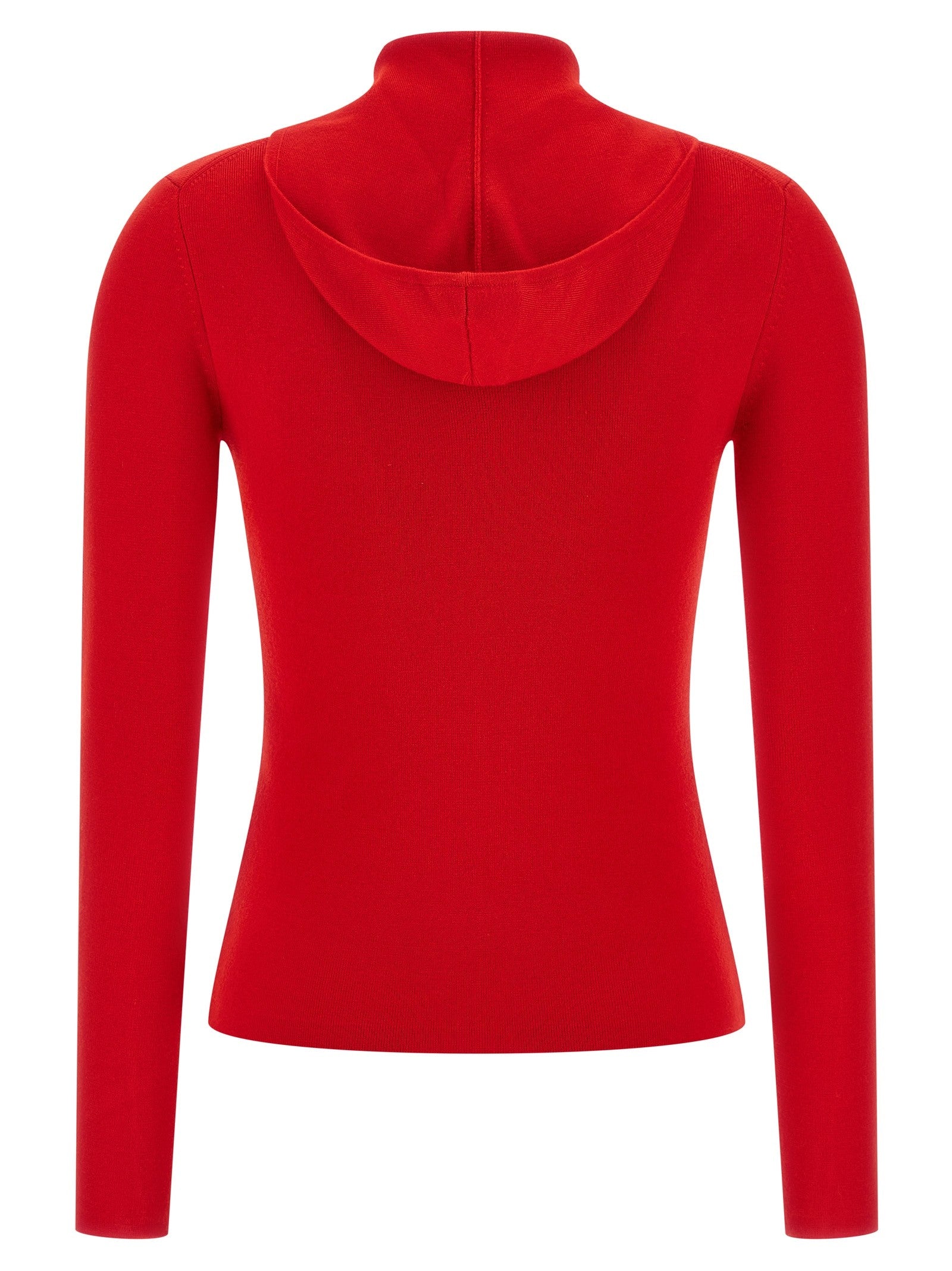 Victoria Beckham Hooded Cardigan Red