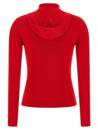 Victoria Beckham Hooded Cardigan Red