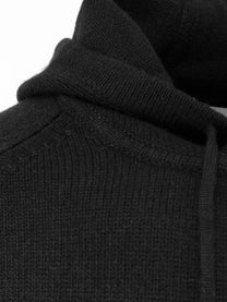 Soft Goat Men's Hooded Cashmere Sweater Black