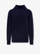 Soft Goat Men's Hooded Cashmere Sweater Blue