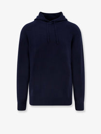 Soft Goat Men's Hooded Cashmere Sweater Blue